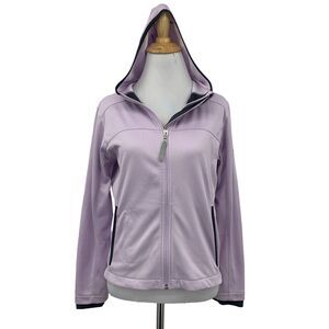 Nike Jacket Womens XS Extra Small Lilac Full Zip Dri Fit Hooded Running Retro